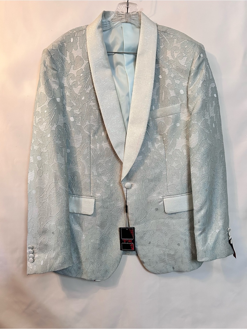 MensT.R. Premium  Mint Cotton/Poly Blend Brocade Tuxedo Jacket Sz. 2XL ( NWT )
